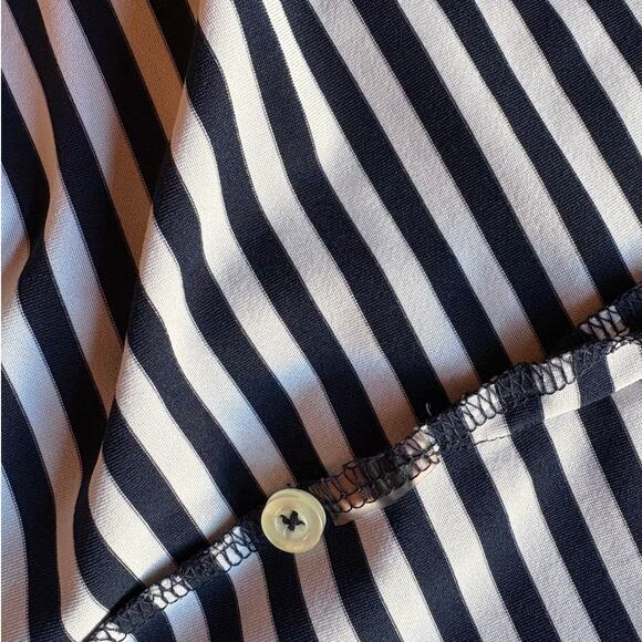 G/FORE Mens Golf Polo Shirt Red White and Blue Stripe Performance Fabric size XL - Picture 6 of 7